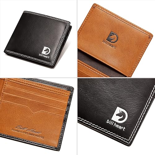 Miniatura 6 de Cartera de cuero genuino RFID para hombre