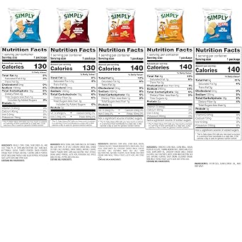 Simply Snacks Variety Pack, 0.875 Oz Bag, 36 Count, Organic, Packaging May Vary