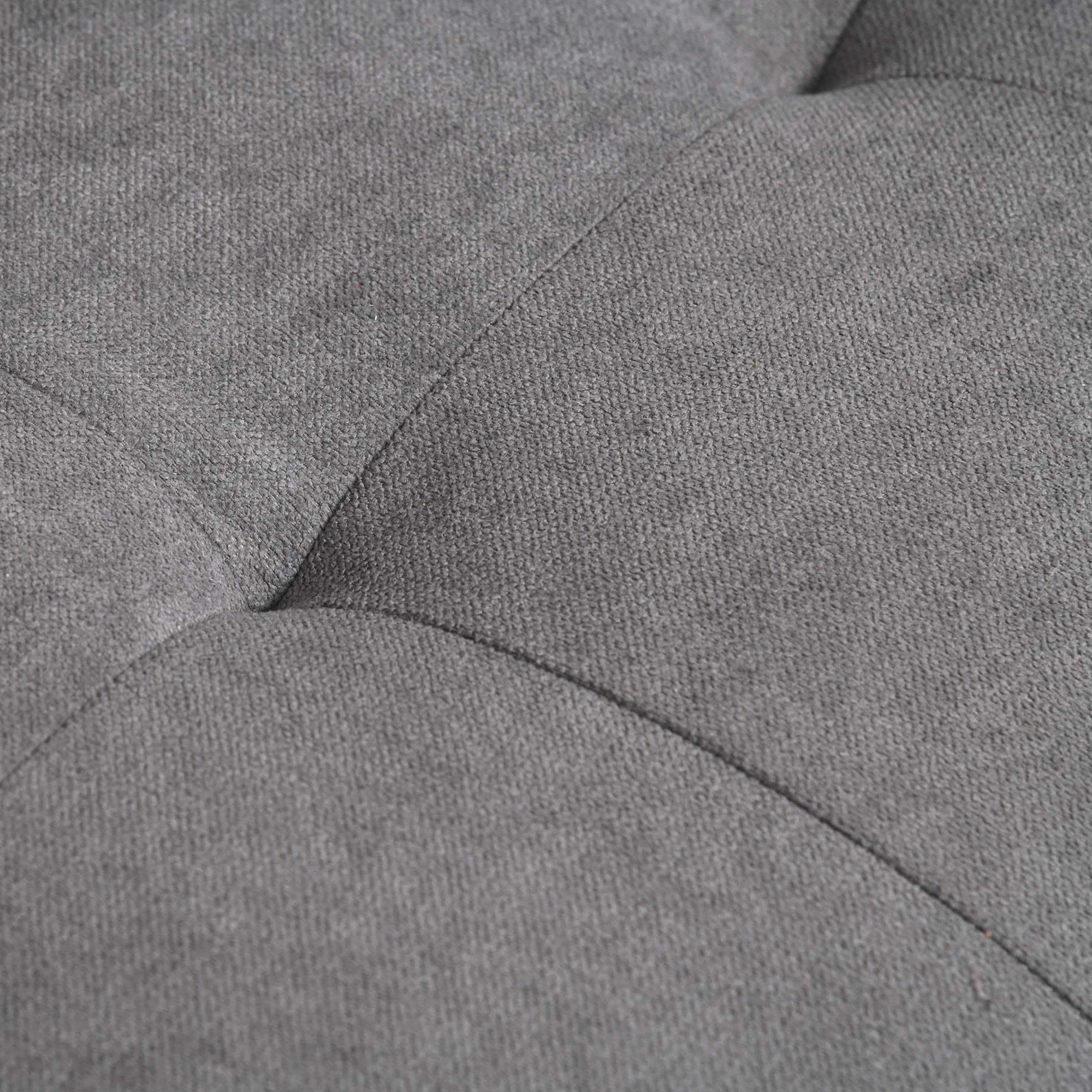HOMCOM 2 Sitzer Sofa, Couch mit Stauraum, Holzbeine, Gepolsterter Polstersofa mit Samtoptik für Wohnzimmer, Schlafzimmer, 117x 62 x 78 cm, Grau