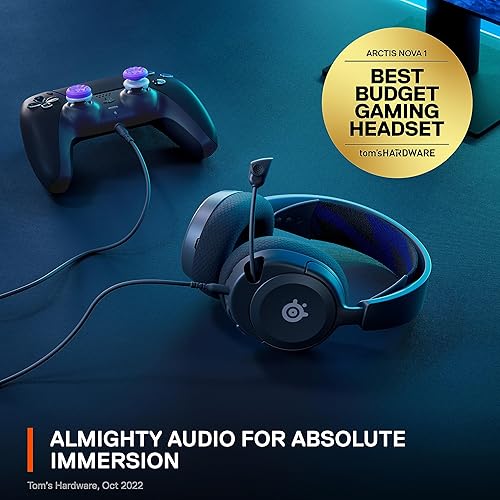 Miniatura 3 de SteelSeries New Arctis Nova 1P Multi-System Gaming wired Headset Hi-Fi Drivers 360 Spatial Audio Comfort Design Durable