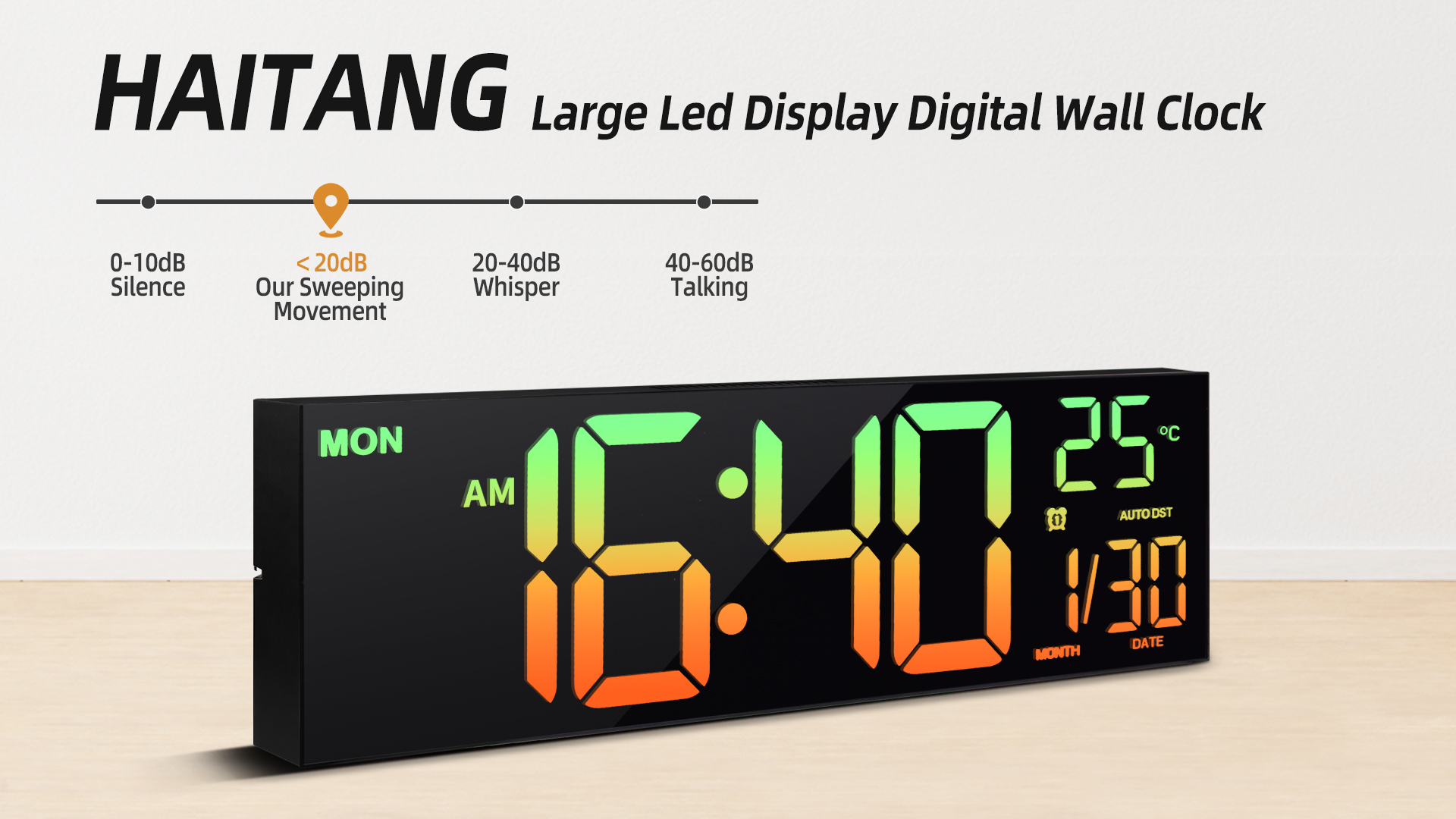 HZDHCLH Orologio digale da parete con telecomando, timer e | FindTheDeal