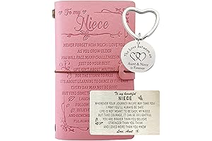 Aunt Niece Journal, Niece Gift from Aunt, To My Niece Leather Journal Pink Writing Notebook