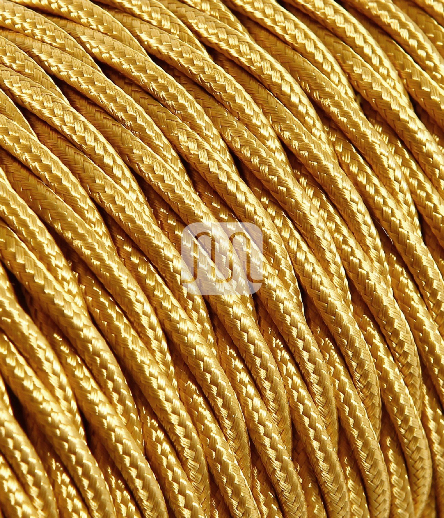 Stoffkabel Für Lampen – 2-adrig, 0,75 Mm² – Gelb – 5 Meter – Made In Italy