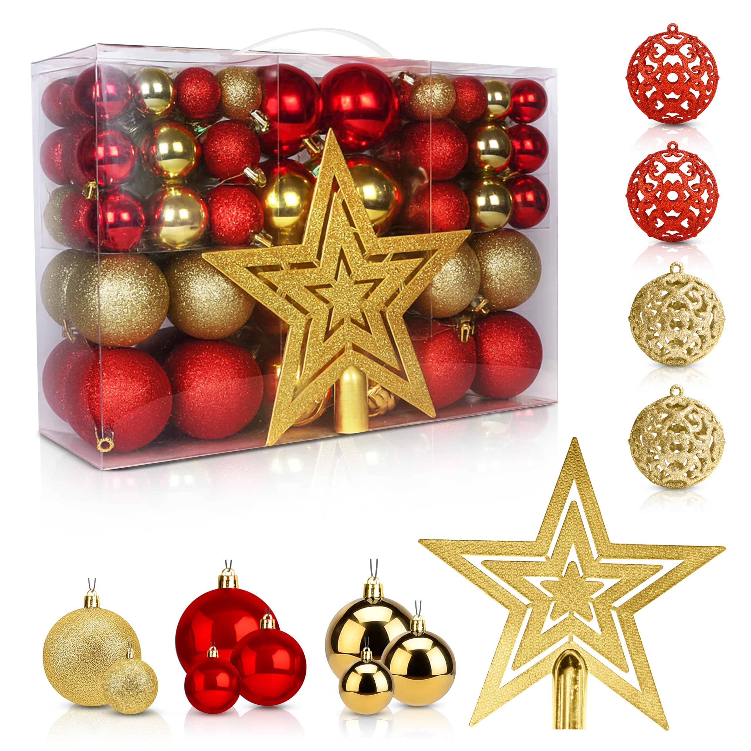 Boules de Noël haut de gamme EcoNour aux finitions mates et scintillantes