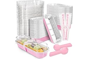 100 Pack Mini Cake Pans with Lids and Spoons