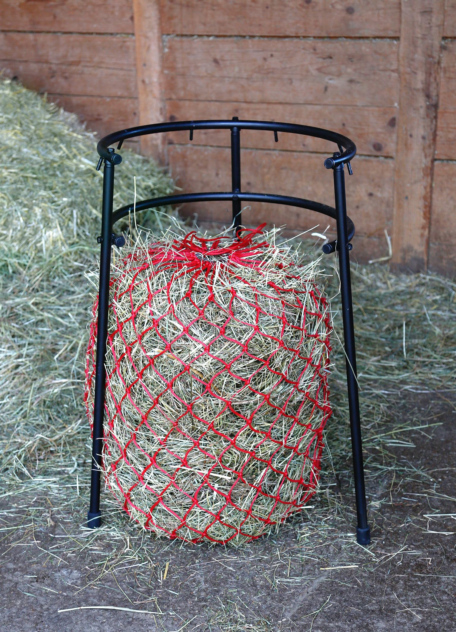 Kerbl Soporte para Red de heno, 90cm, 51cm, Metal, Negro, para propietarios de Caballos, Aficionados a la Agricultura