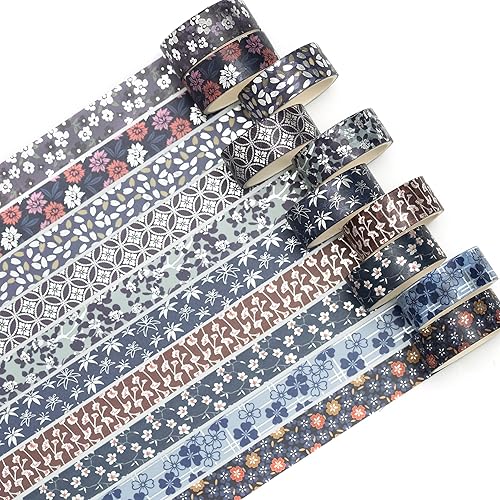 Songdao 10 Rollos Sakura Washi Tape Set cinta adhesiva decorativa Washi Adhesivo
