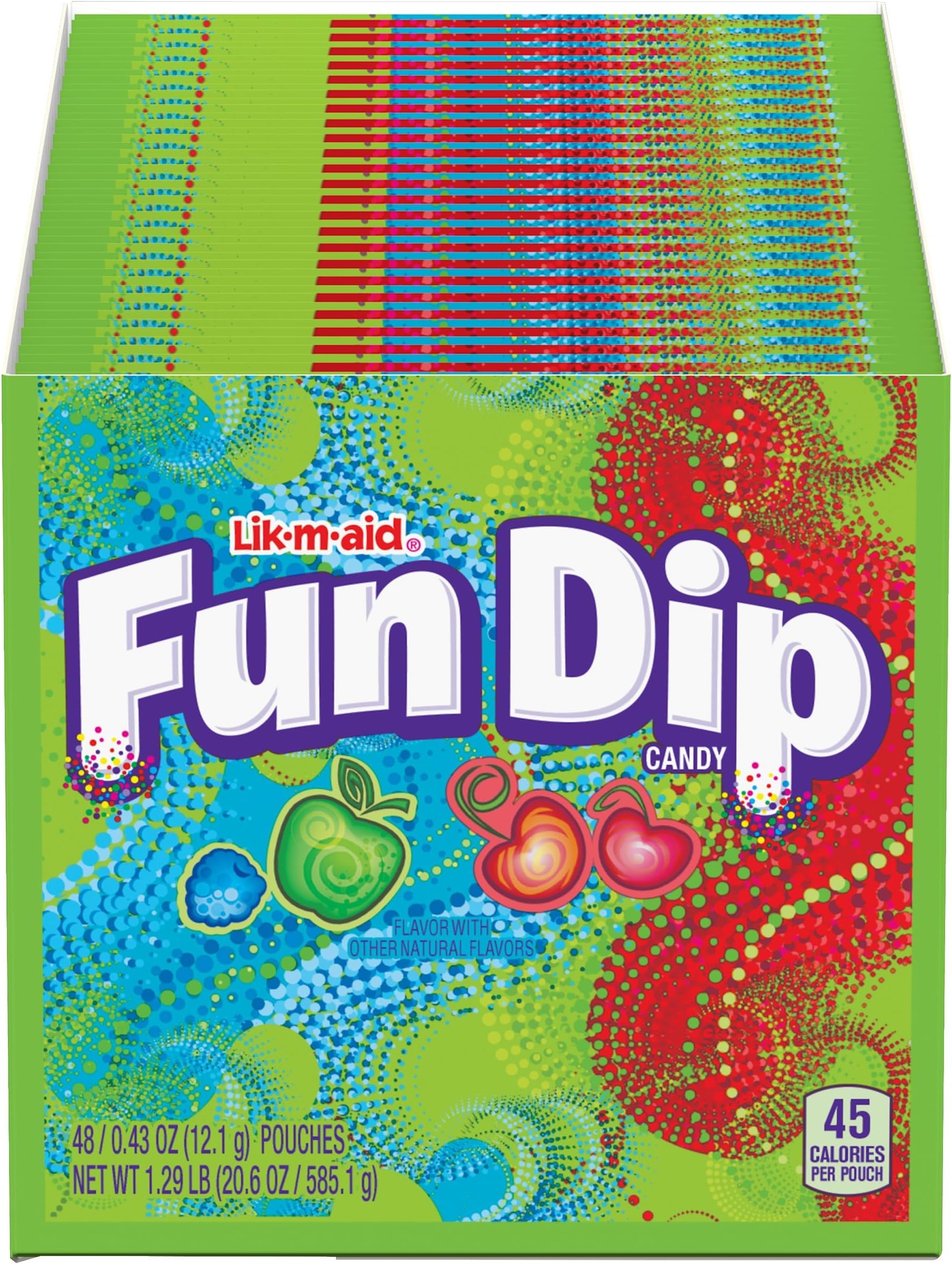 Wonka Fun Dip, Assorted Flavor Party Pack, 0.43 Ounce Packets (48 Count)