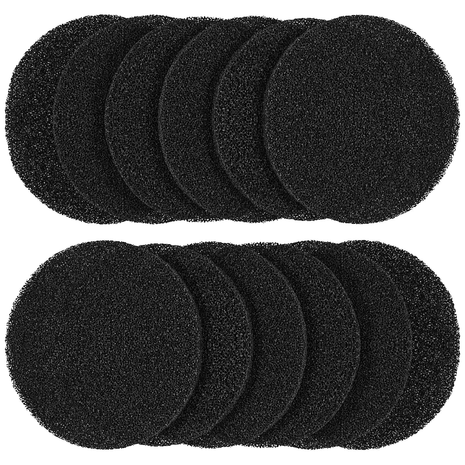 Txkrhwa 12Pcs Charcoal Filters for Kitchen Compost Bin, Activated Charcoal Compost Bin Filters, Round Reusable Replacement Compost Filters, 16cm