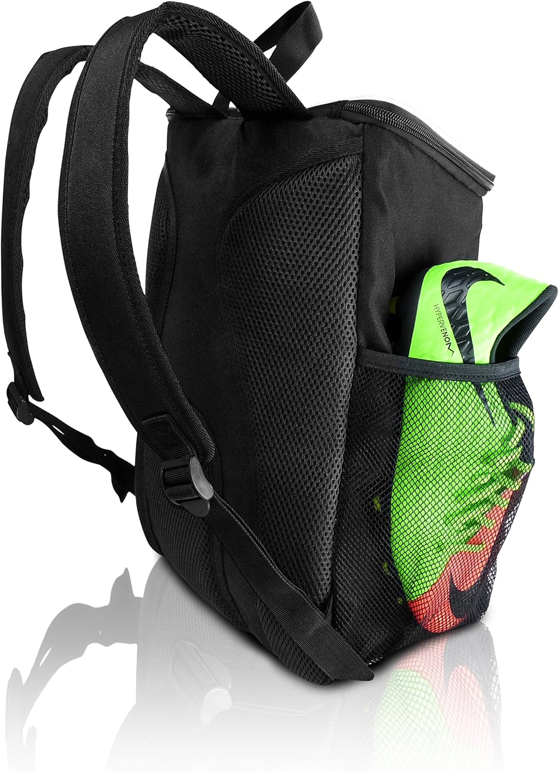 Soccer Backpack with Ball Holder Compartment - for Boys & Girls | Bag Fits All Soccer Equipment & Gym Gear (Black) - Image 2