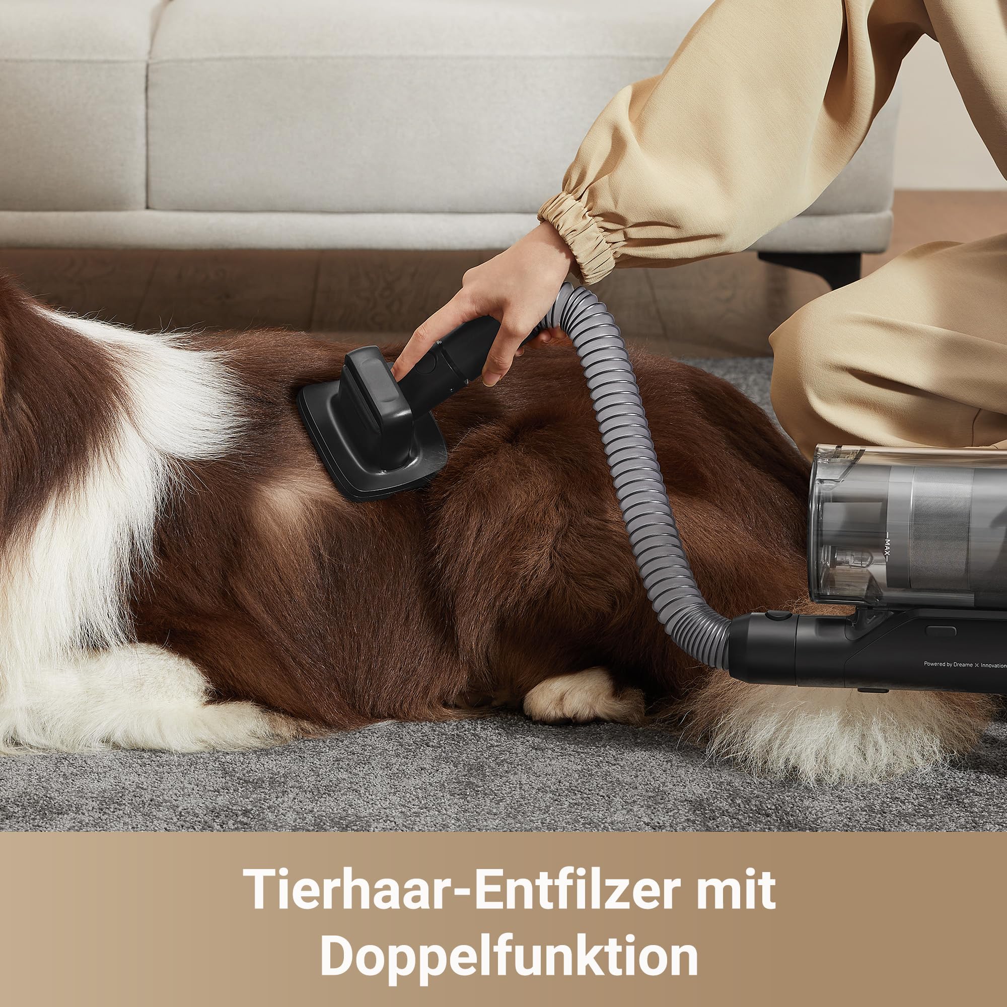 dreame Z30 Kabelloser Bodenstaubsauger, 28,000PA / 310 AW Saugkraft, 90 min Max Reinigungszeit, Dust-Reveal-Technologie, Tierhaar-Entfernungswerkzeug, Multi-Flächen-Saugkraft, Schmutzerkennung
