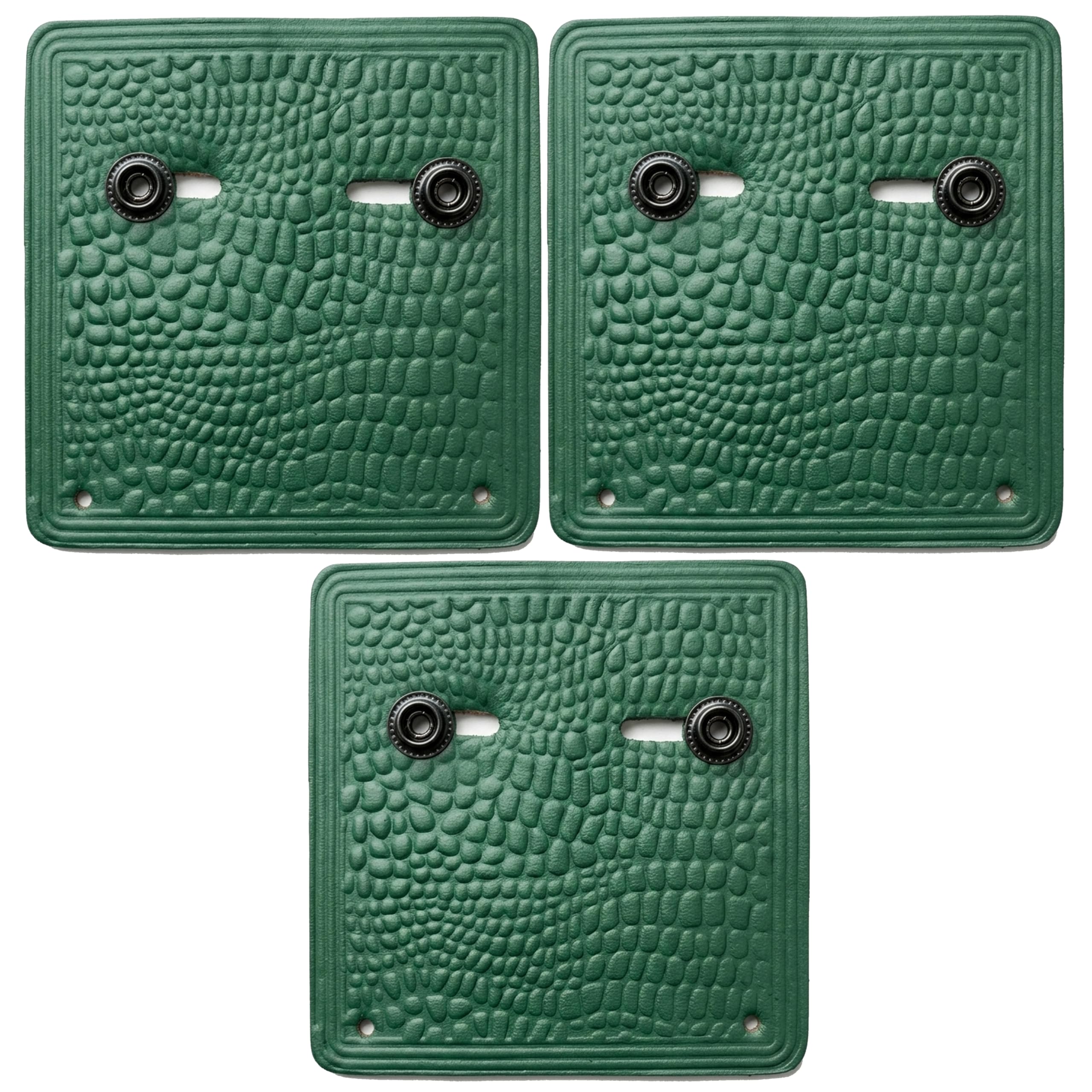 Wrestling Belt Display Wall Mount Hanger Black Leather Heavy-Duty, Universal Replica Belts Fit for Hang Display Solution (3 Pcs - Green)