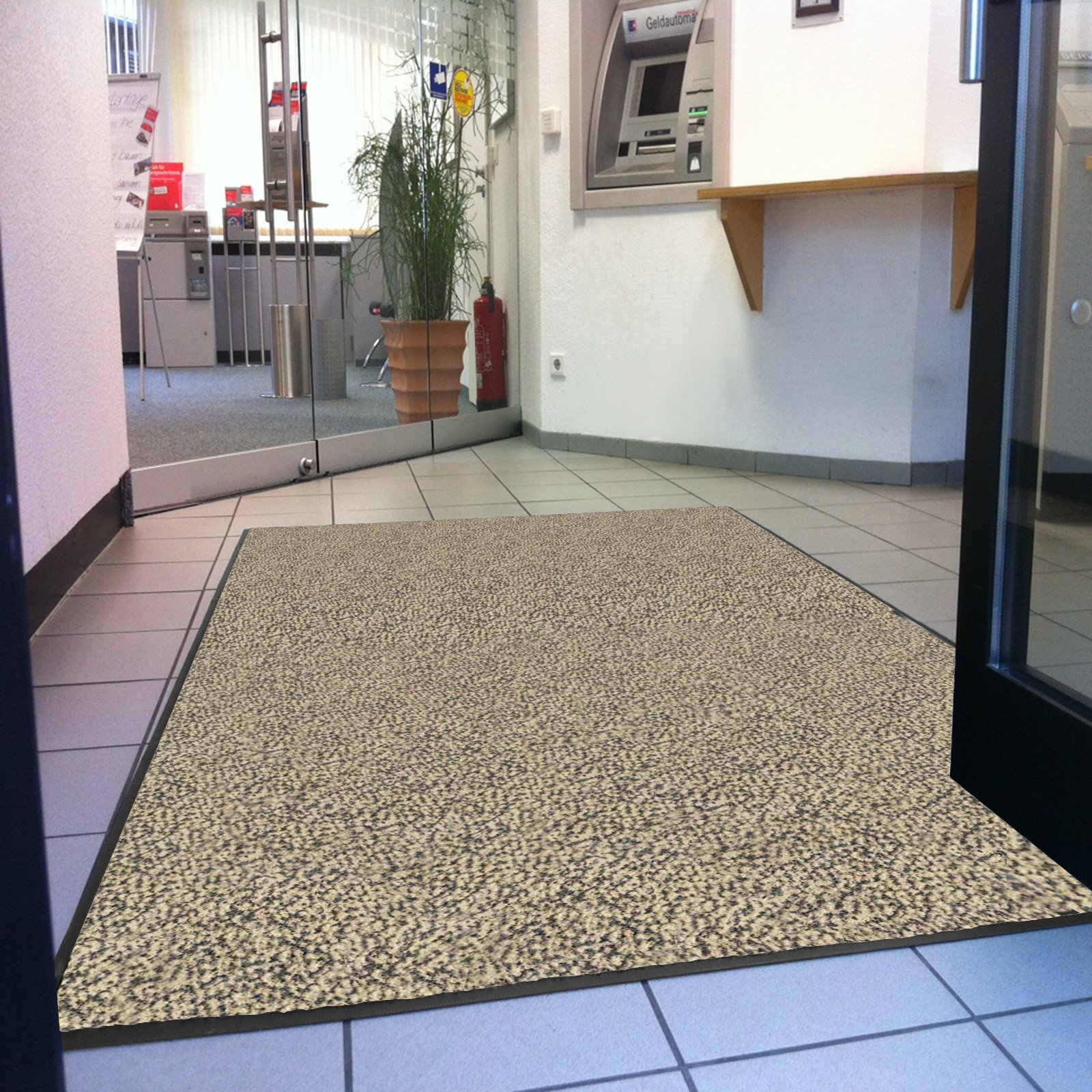 Etm, zerbino serie Premium, antiscivolo, assorbente e lavabile, per esterno e interno, ocra, 90 x 150 cm