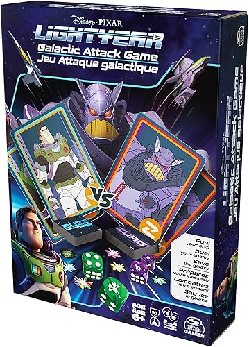 Miniatura 6 de Disney Pixar Lightyear juego de dados de cartas de ataque galáctico Buzz Lightyear Emperor Zurg Toy Story Action Movie Board Toy For Kids A partir