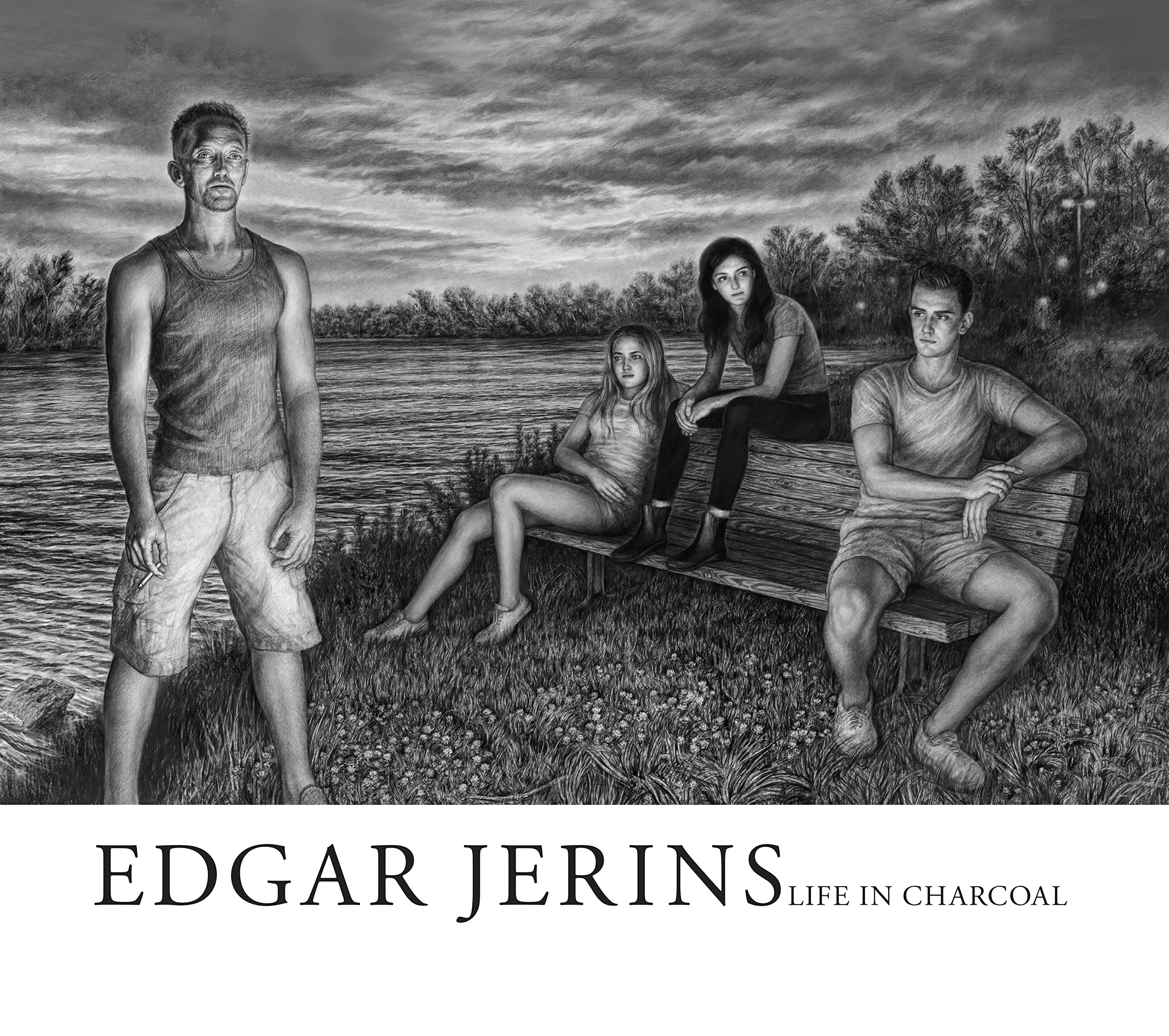 Livre Edgar Jerins: Life in Charcoal - Monographie d'Art et Dessins au Fusain