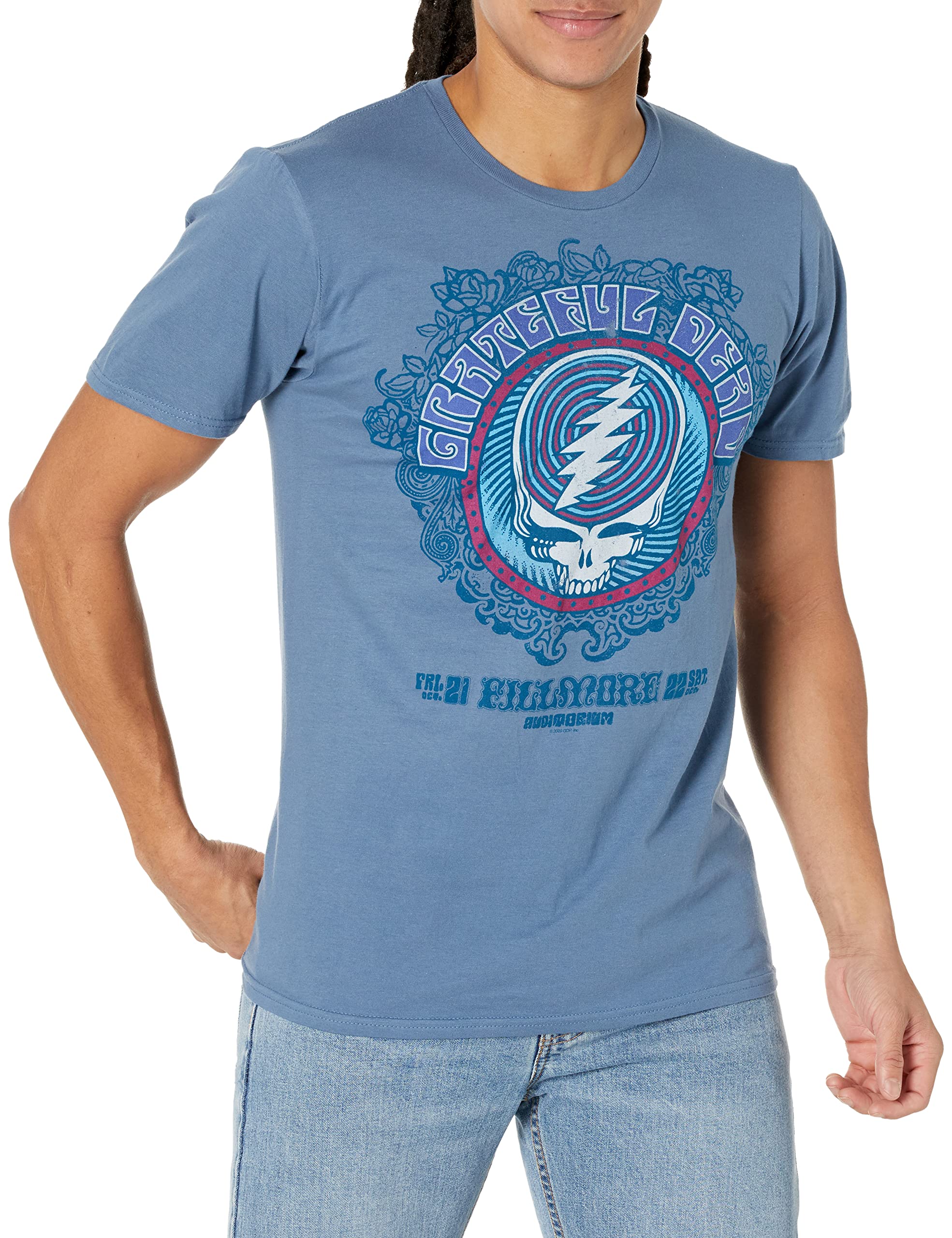 Liquid Blue Unisex-Adult Grateful Dead Fillmore Blue Ss Tee