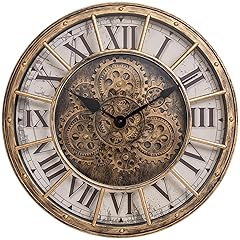 Moving Gears Wall Clock, 18 Inch Modern Gear Rotating Wall Clock Old Style Rustic Unique Vintage photo Moving Gears Wall Clock, 18 Inch Modern Gear Rotating Wall Clock Old Style Rustic Unique Vintage