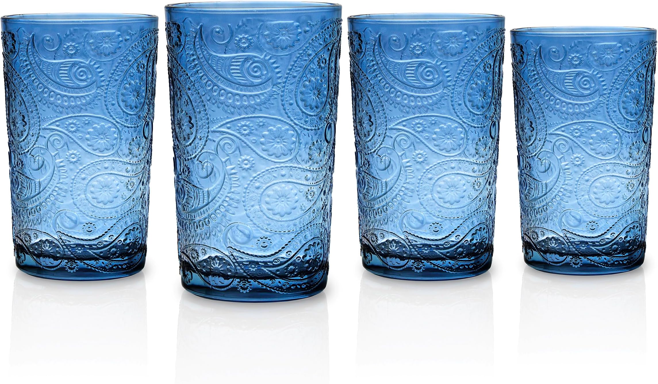 Cocktail Glasses Icesip Drinking Glasses Set Of 6, Crystal Tall Highball Water Glasses 13 Oz Gold Rimmed Glassware Cups Drinking For Mojito Cocktail Juice Water Beverage Christmas Drinking Glasses