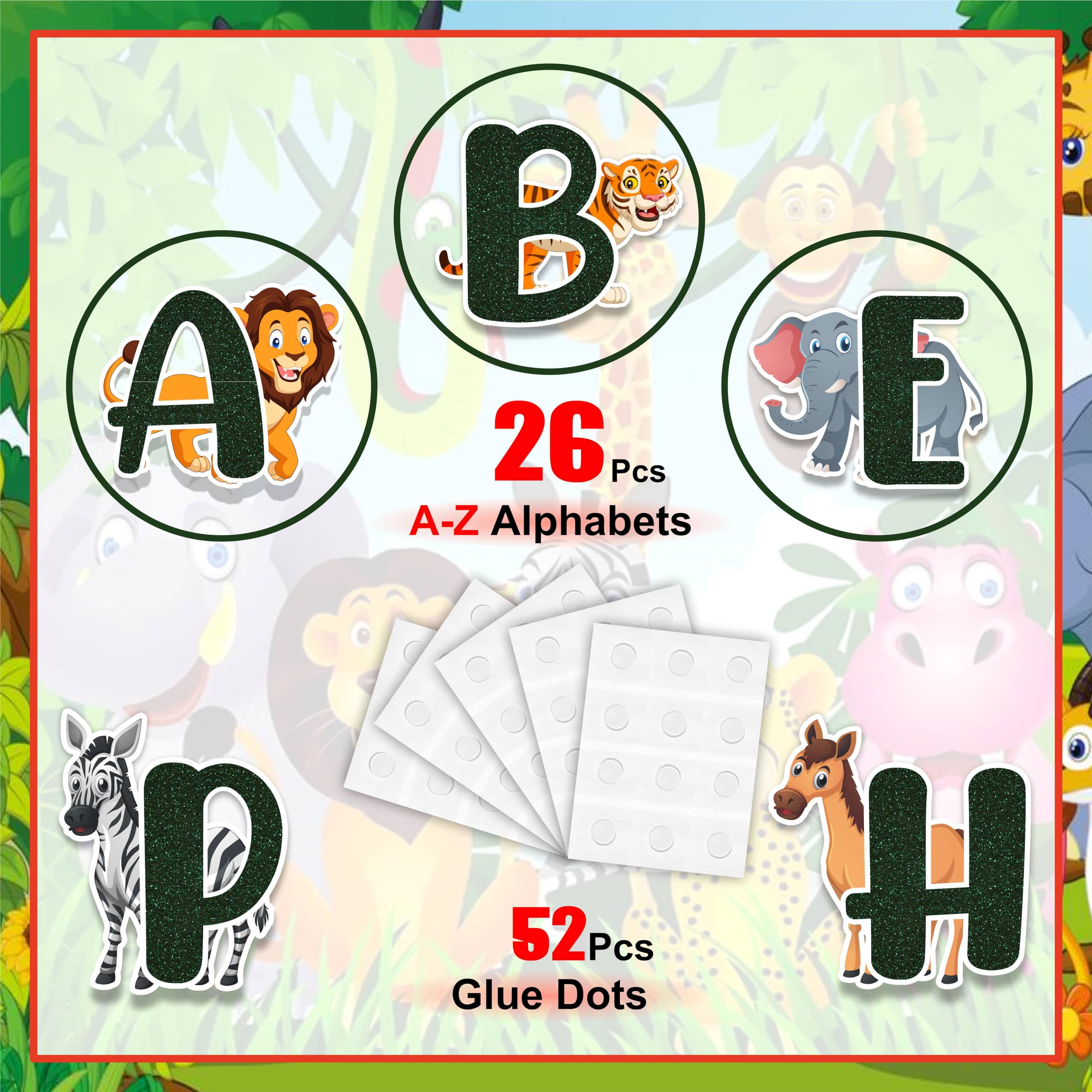 Seyal Jugle Safari A - Z Alphabet Wall Sticker - Image 4