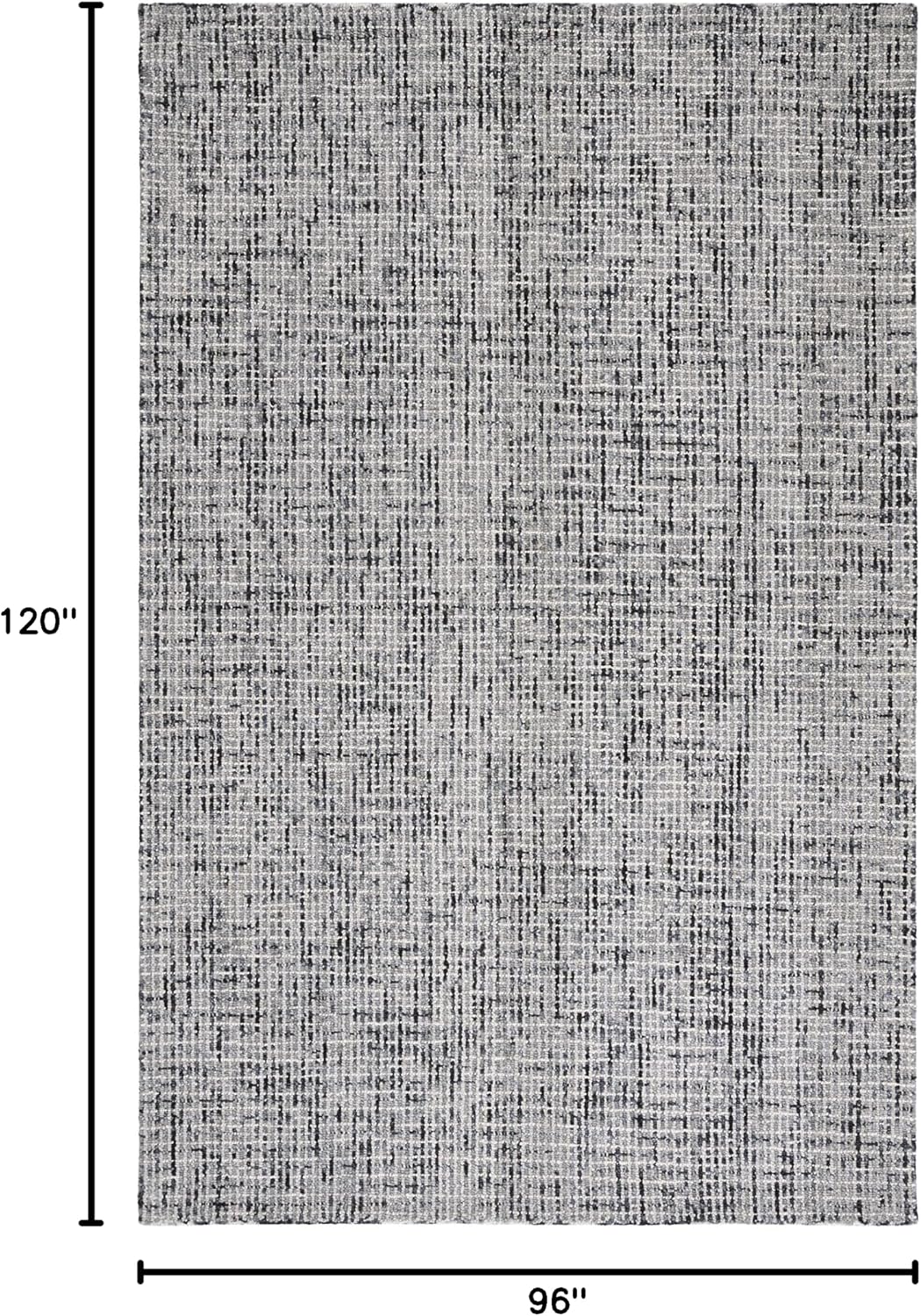 SAFAVIEH Area Rug 8x10 - Abstract Collection - Large - Dark Grey & Ivory, Handmade Wool, Ideal for Living Room, Bedroom, Office, Dining Space (ABT468H)