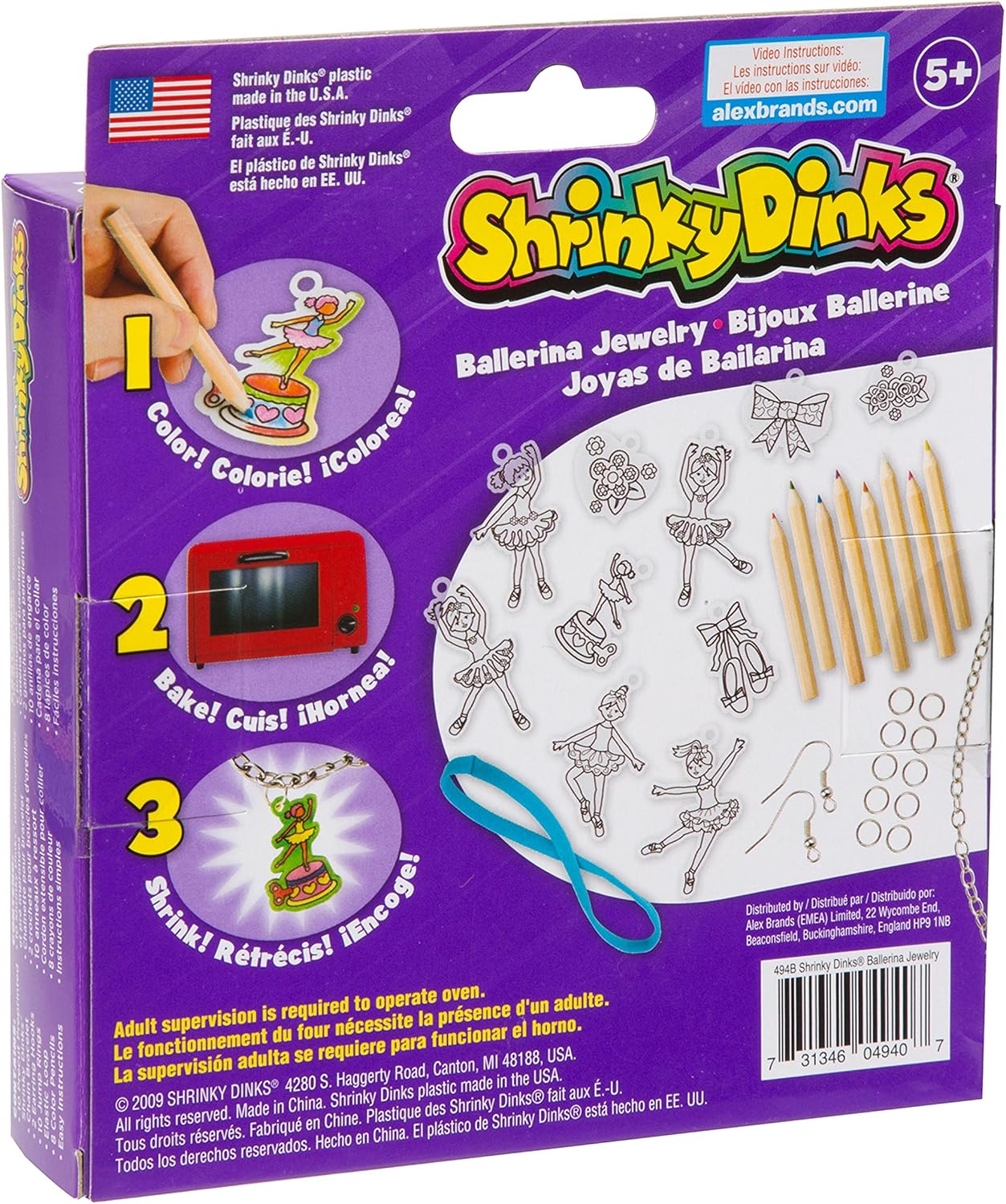 Shrinky Dinks Ballerina Jewelry Activity Set
