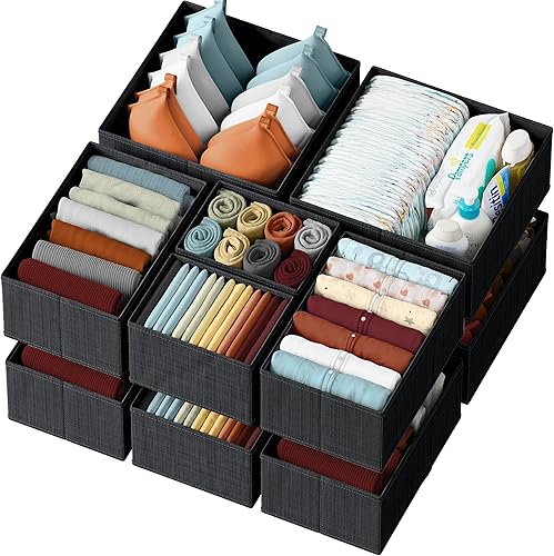 Miniatura 1 de Neaterize - Juego de 12 organizadores de cajones para ropa, cestas separadoras para guardar ropa, maquillaje, baño, organizar ropa interior,