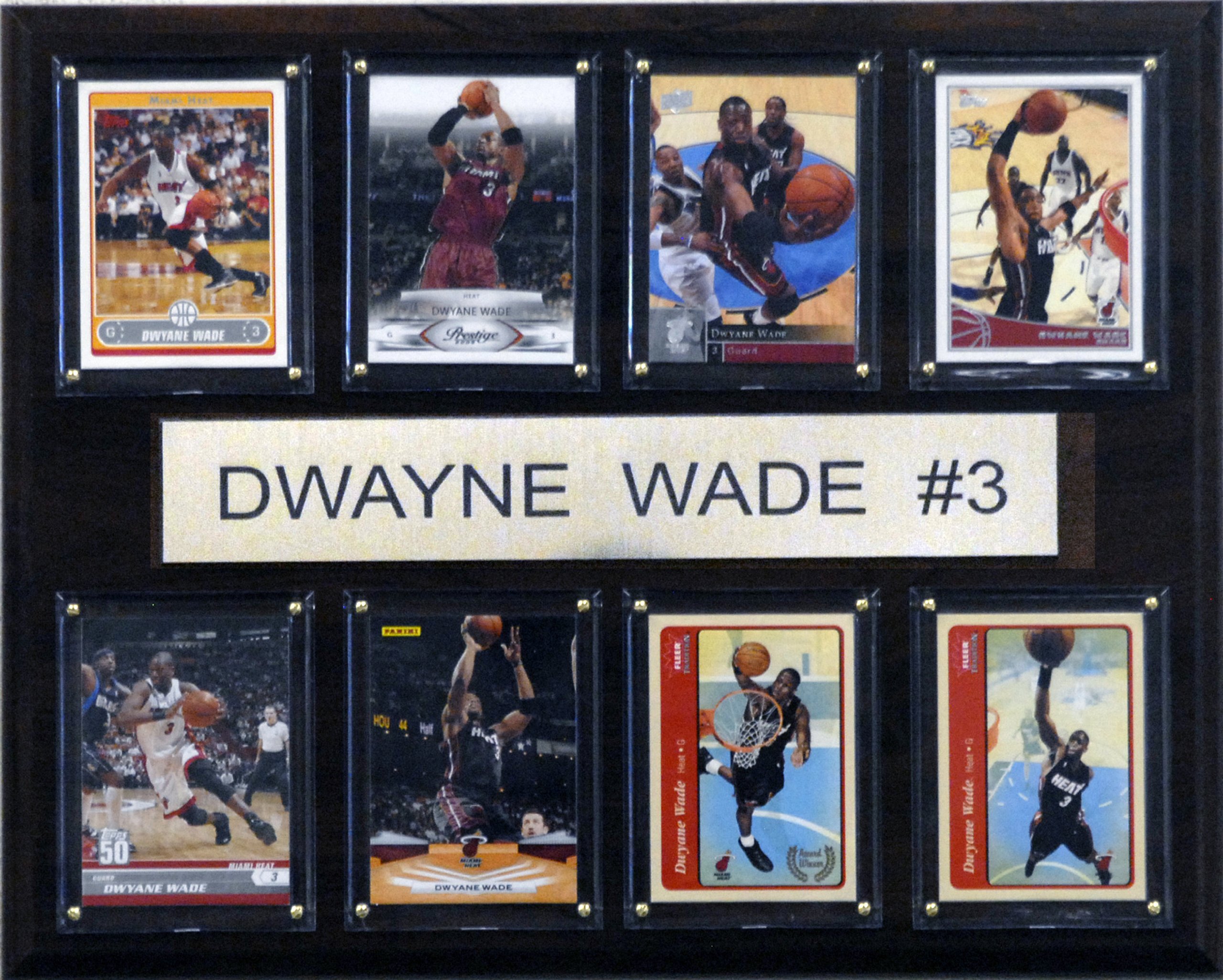 NBA Dwyane Wade Miami Heat 8 Card Plaque