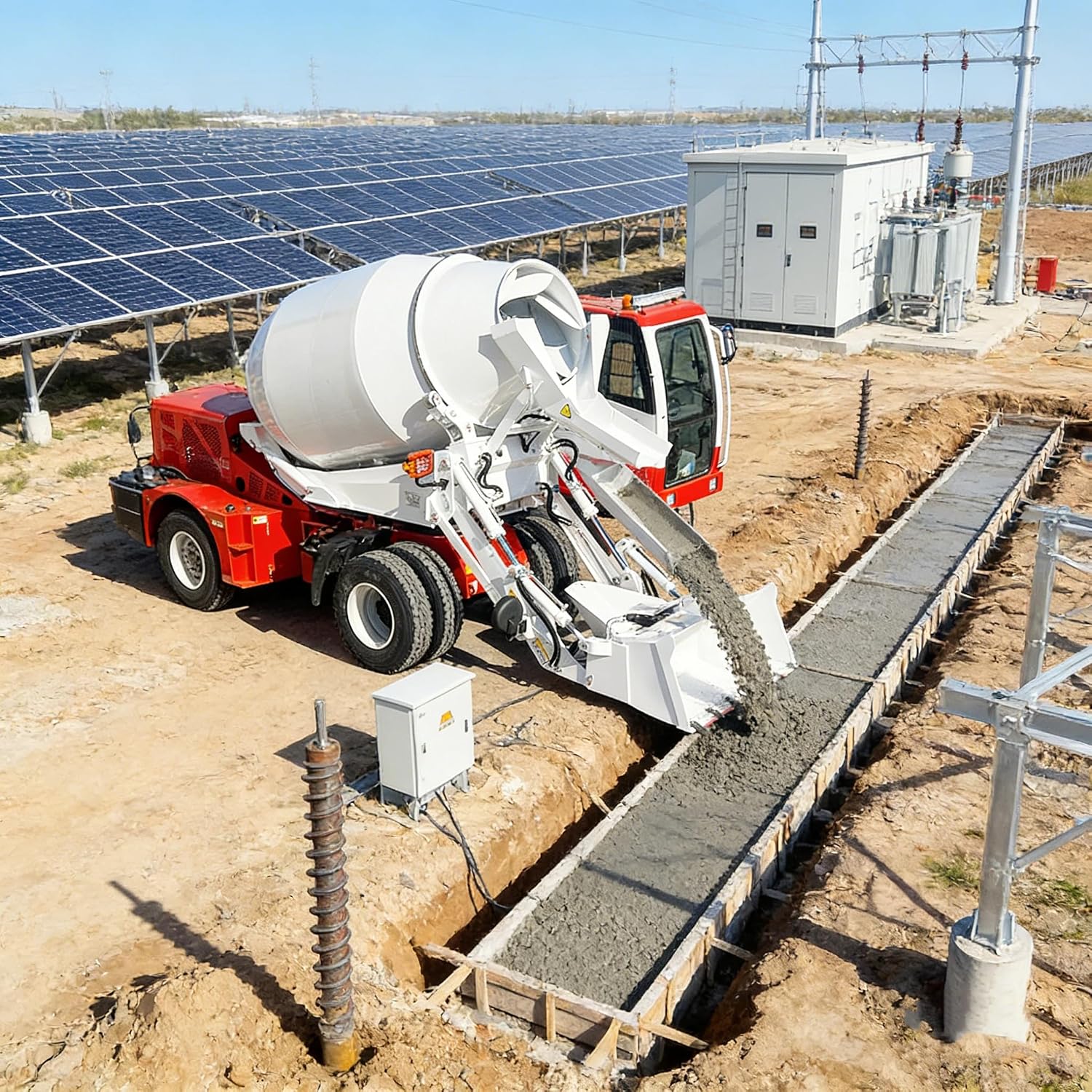 Self Loading Concrete Mixer – Mobile Concrete Mixer Truck with Drum Mixing System