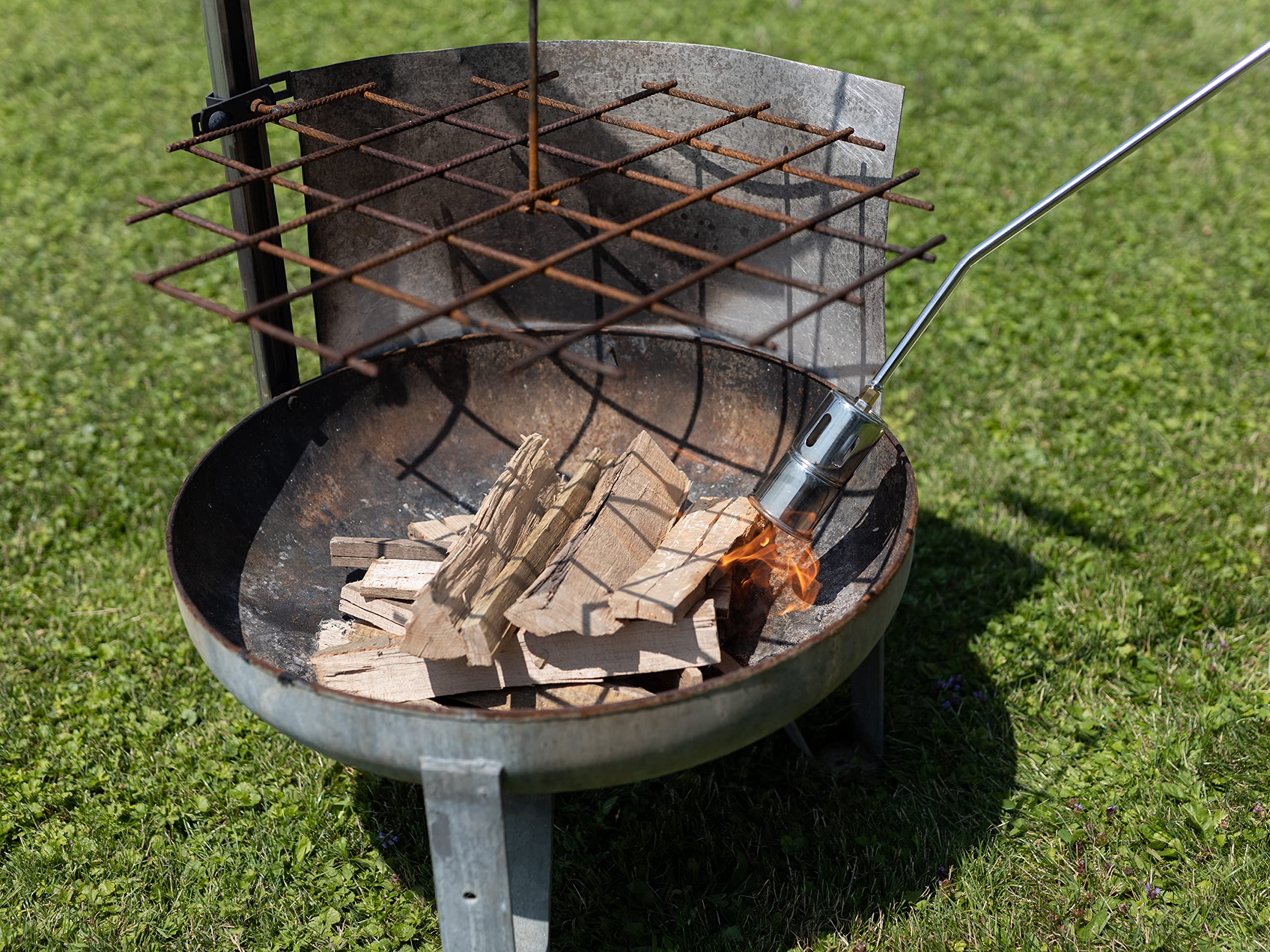 ROTHENBERGER Brûleur industriel - Brûleur à gaz - Désherbeur de mauvaises herbes - Soudage de bandes de bitume - Tête de brûleur RoMaxi Premium avec tuyau de gaz propane de 5 m - Régulateur 4 bar