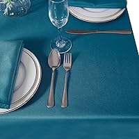Vista 106 de Rectangle Tablecloth 90x132 inch Washable Polyester Fabric Table Cloth for Wedding Party Dining Banquet Decoration（90x132, Turquoise）