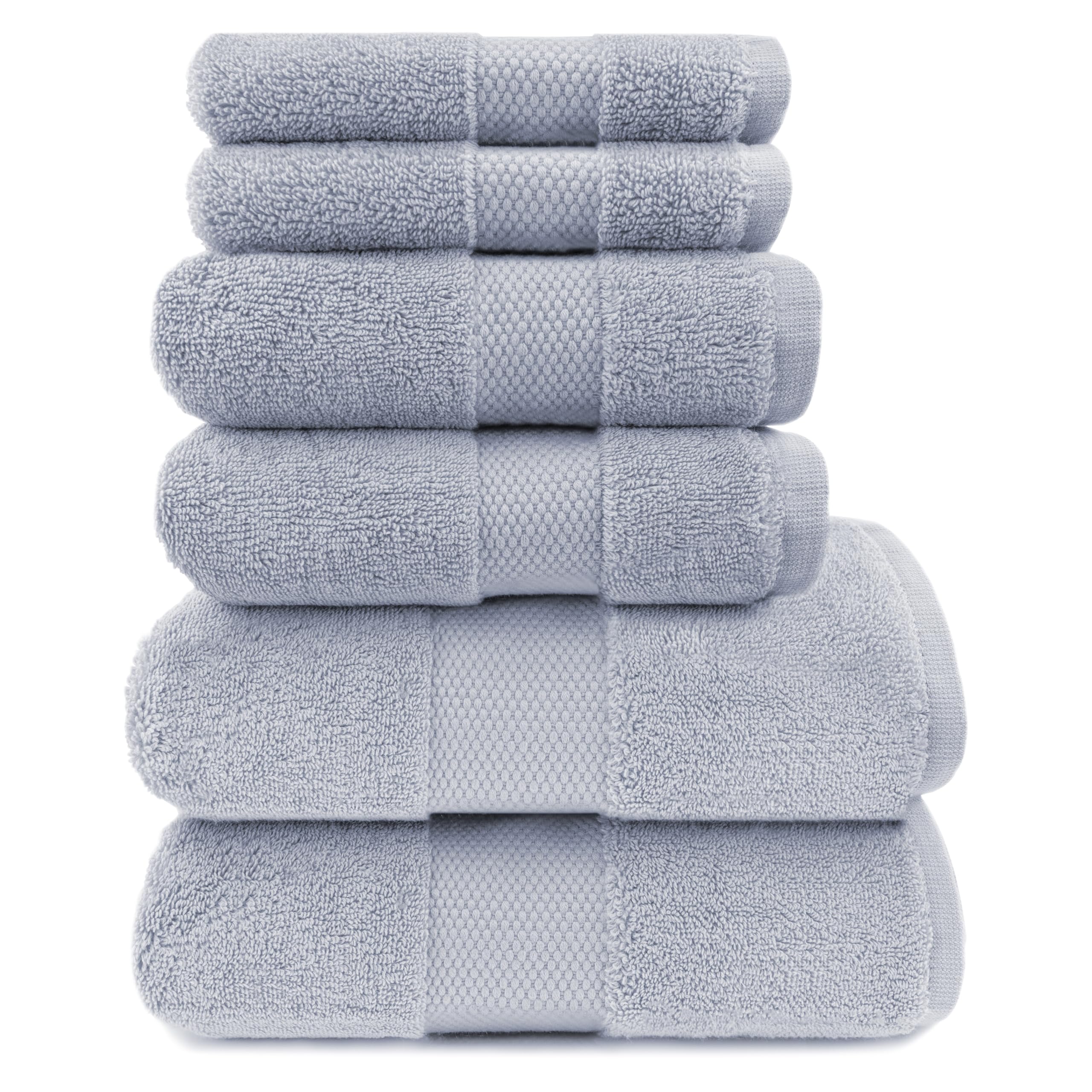 Maisonette Elegance 100% Organic Cotton Turkish Bathroom Towels Set, Soft & Absorbent, Ideal Quick Dry Large Luxury Bath Sheets, Hand Towels &