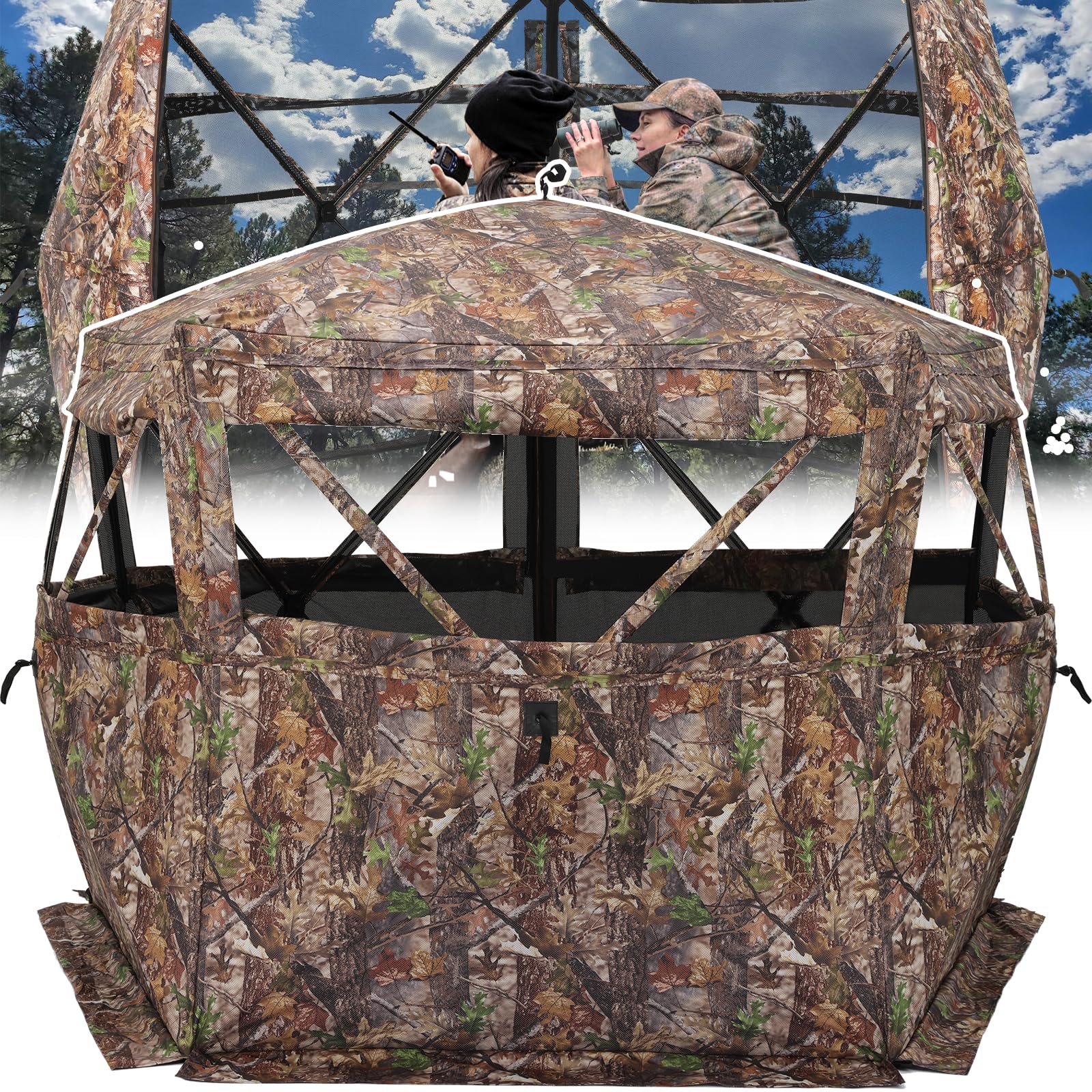 XProudeer Hunting Blind See Through Ground Blinds with 270/360 Degree