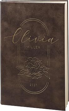 Personalized Notebook, Journals to Write In for Women, Men w/Name | Rustic - 9 Designs & Colors | Custom Notebook, Diary for Girls, Her, Gifts from Him, Engraved, Lined Pages, Gift for Sister, Mom