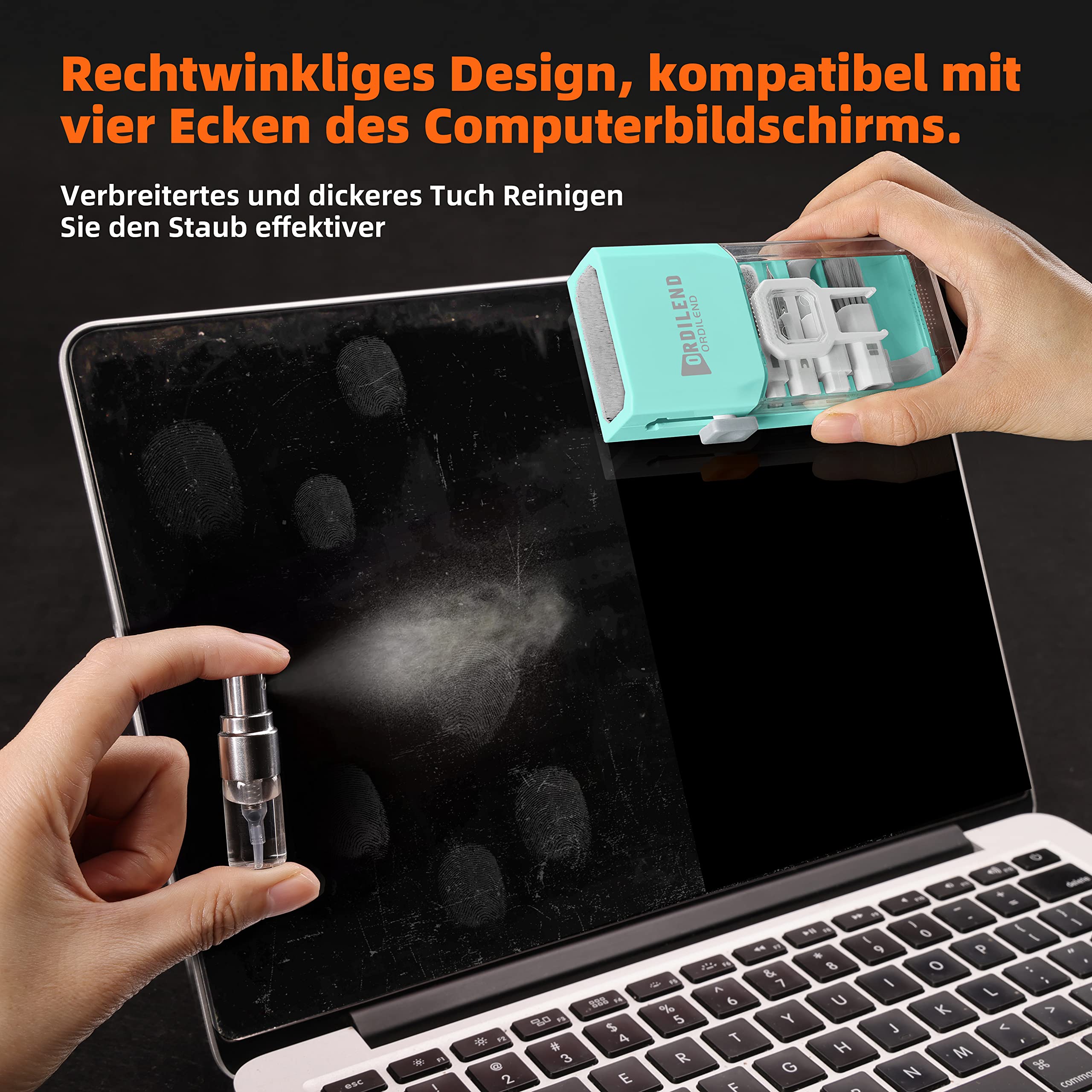 Zestaw do czyszczenia klawiatury, zestaw do czyszczenia laptopa, zestaw do czyszczenia MacBooka telefonu komórkowego, czyszczenia klawiatury ze szczotką, do czyszczenia klawiatury, do laptopa, tabletu, komputera, łatwy w użyciu i przenoszeniu