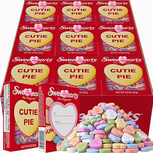 Caramelos para el día de San Valentín, paquete de 24, pequeños corazones de conversación, dulces envueltos individualmente, cajas direccionables, Caramelos para el día de San Valentín, paquete de 24, pequeños corazones de conversación, dulces envueltos individualmente, cajas direccionables,
