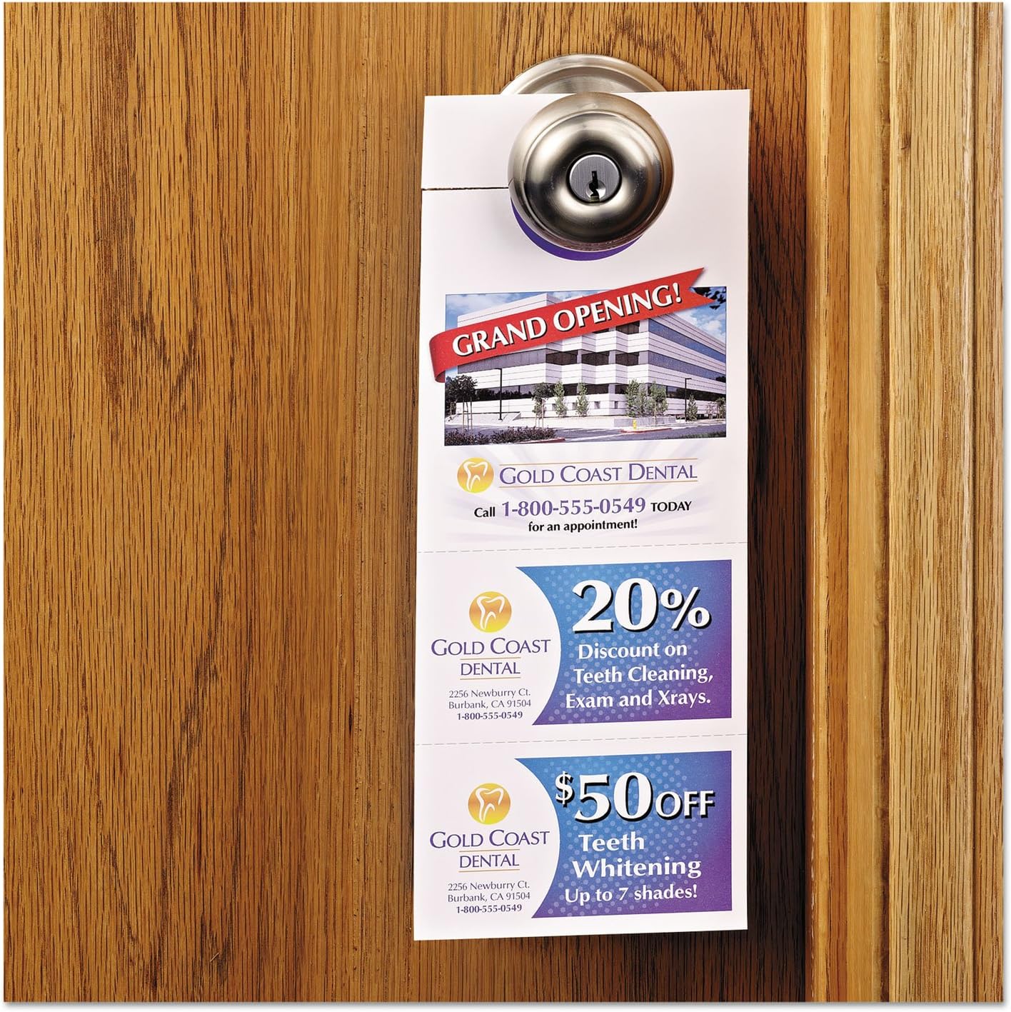 Avery Door Hanger w/Tear-Away Cards, 4 1/4 x 11, Matte White, 10/Sheet 40 Sheets/Pack