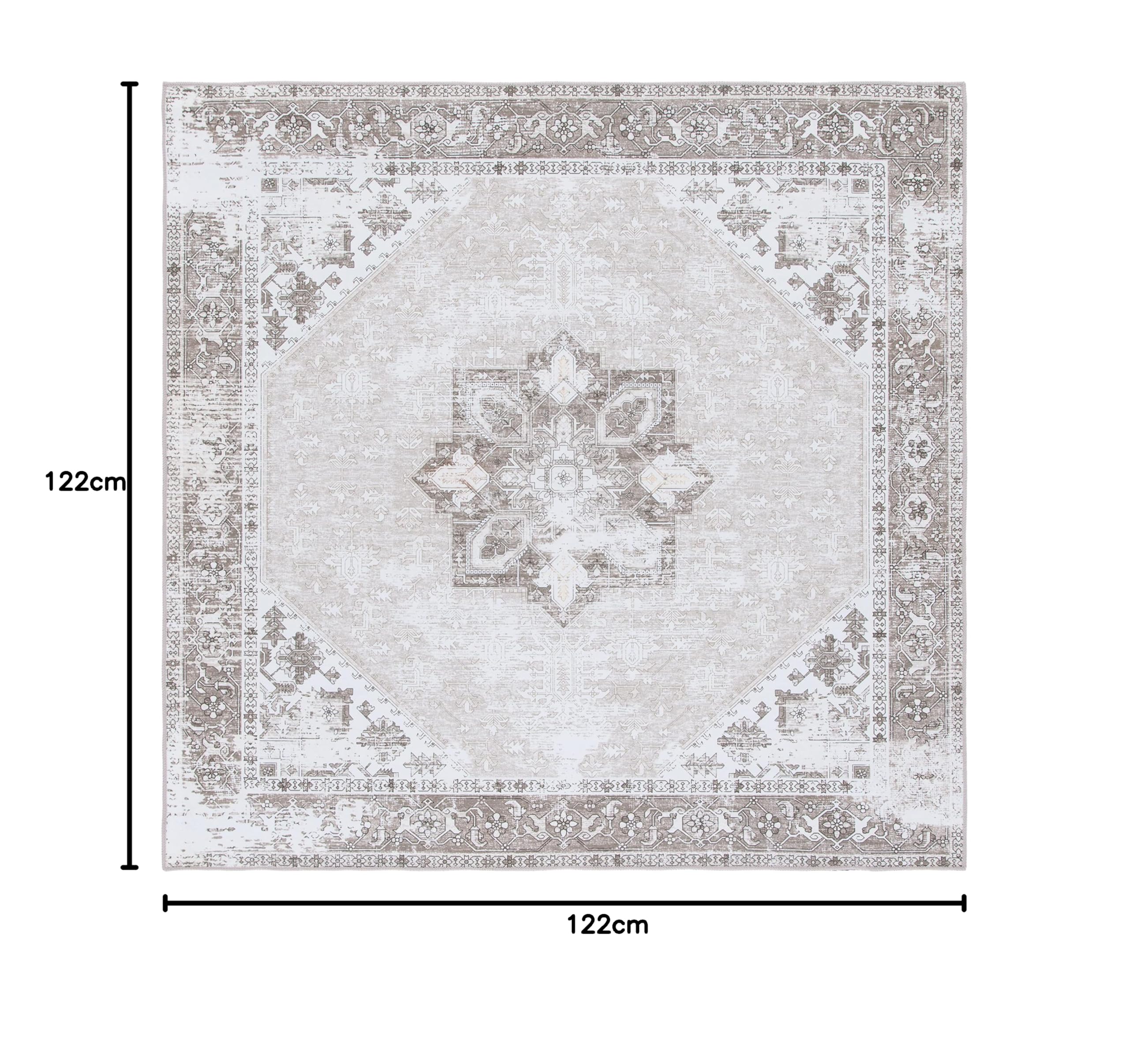 SAFAVIEH Tapis Traditionnel Rug Idéal pour Les Zones à Fort Passage - Lavable en Machine et Antidérapant - Tucson Collection, Tapis à Poil Court, in Sauge et Ivoire, 160 X 230 cm