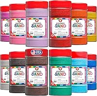 Vista 61 de Hygloss Products - Arena de juego de colores - Balde de arena de arte para manualidades de colores surtidos, naranja, 1 libra