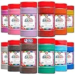 Hygloss Colored Sand for Crafts - 12 Assorted Colors - 1 lb- Vibrant Colorful Fine Sensory Play Sand Art Kits for Kids - Classroom Activities for Children 3 4 5 6 7 8 9 10 11 12 - Safe for Ages 3+