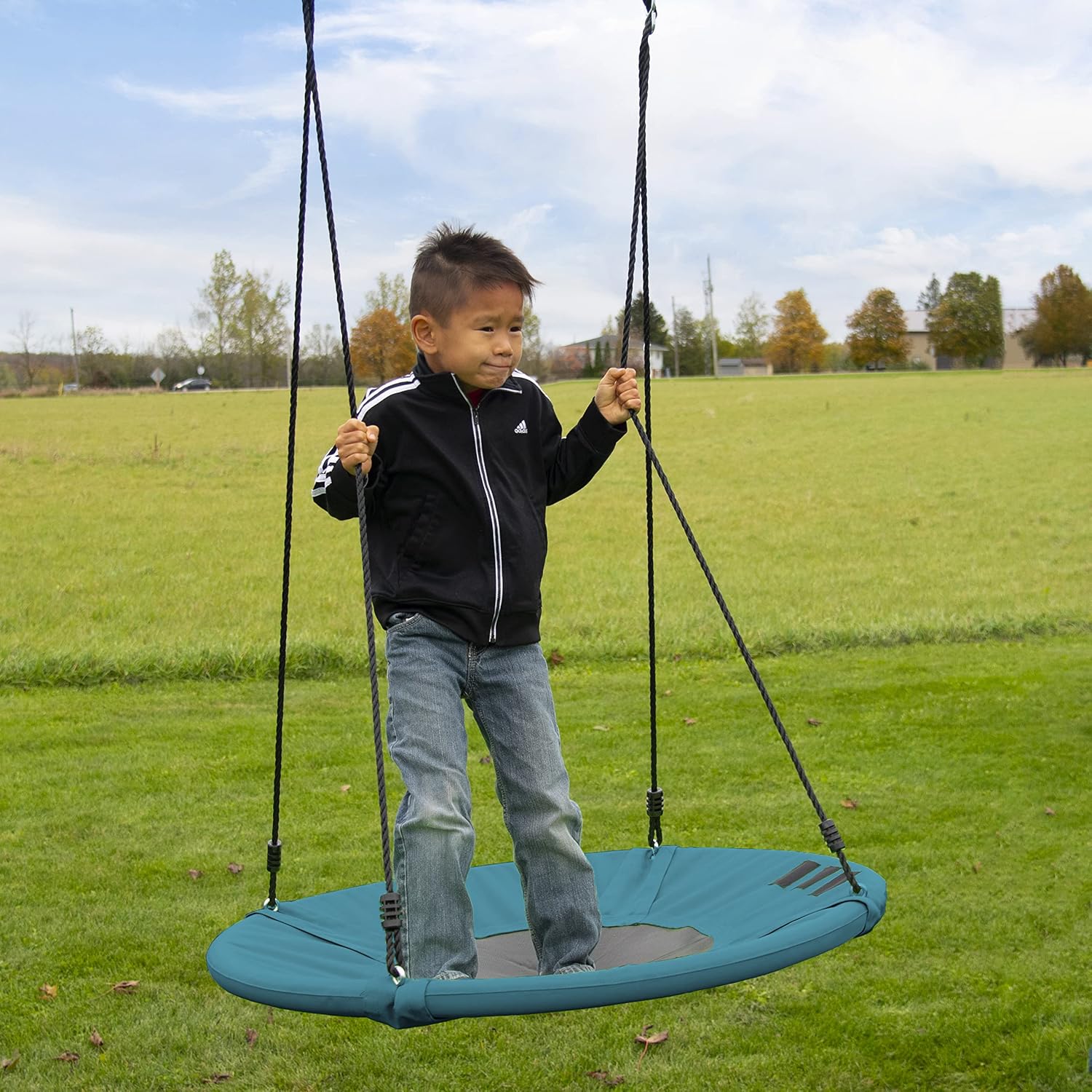 Vivere Flying Saucer Tree Swing Hammock Chair for Kids - 220 lb Weight Capacity
