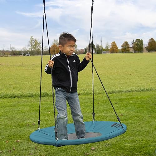 Miniatura 9 de Vivere Flying Saucer Tree Swing Hammock Chair para niños (verde tierra)