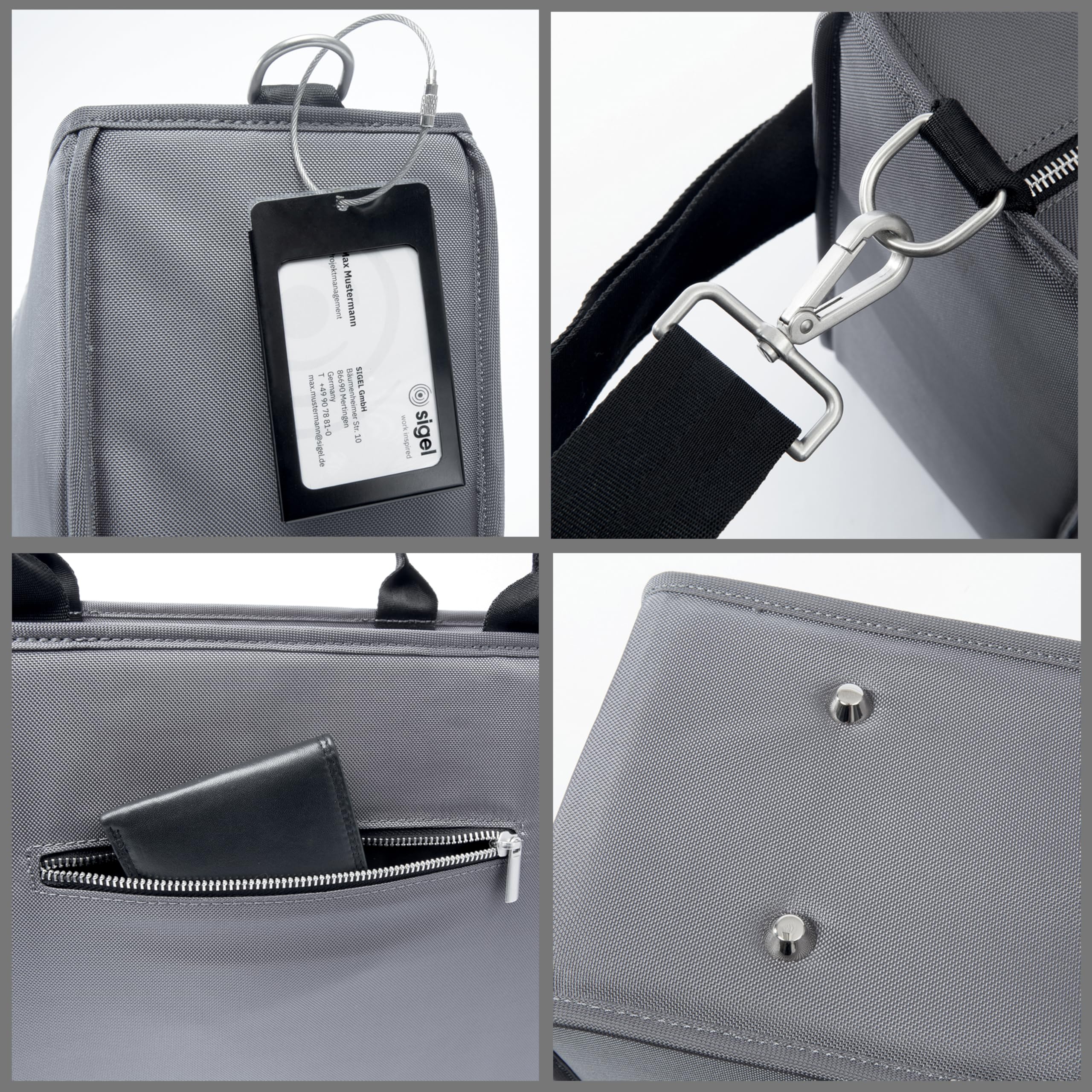 Sigel BA412 Desk Sharing Bag Premium, Organizer für mobiles Arbeiten