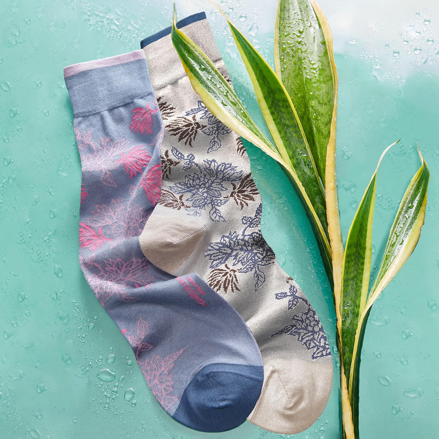 Marcoliani Milano Made in Italy - Mens Dress Socks | Ultra soft and cool Punjab Flower Style