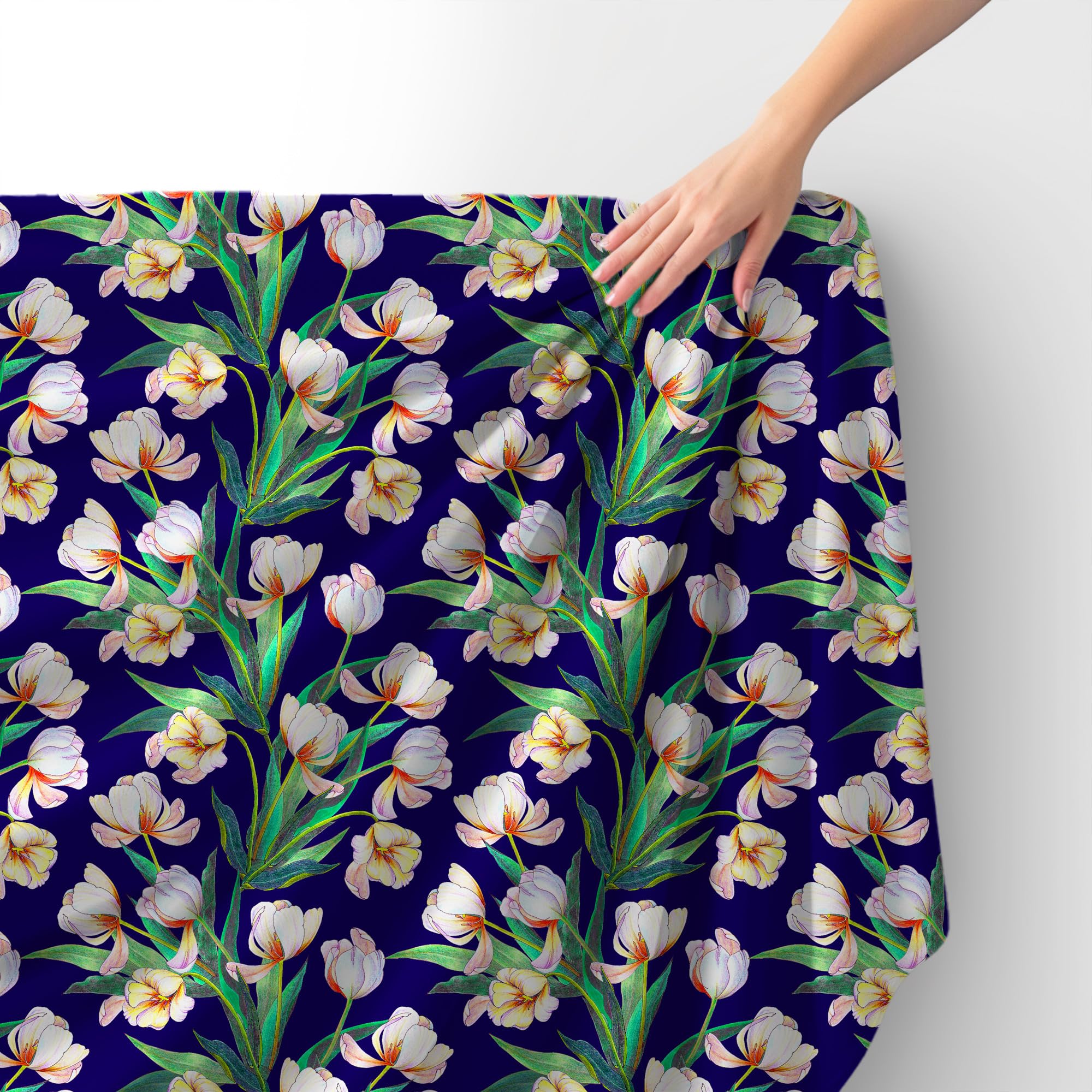 HEKO PANELS Tkanina velvet obiciowa drukowana, Tulipany, 3 metry 140x300cm