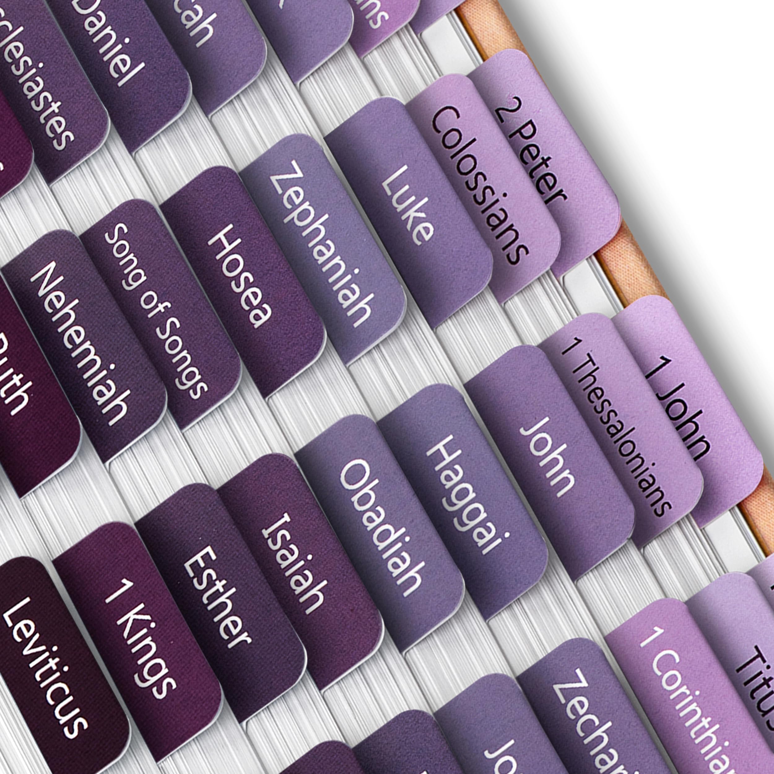 Mr. Pen- Bible Tabs, 75 Tabs, Ethereal Amethyst, Laminated Bible Tabs for Women and Men, Bible Tabs for Study Bible, Bible Index Tabs, Bible Book Tabs, Bible Labels Tabs, Mr Pen Bible Tabs