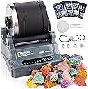 National Geographic Rock Tumbler Kit – Hobby Edition Includes Rough Gemstones, and 4 Polishing Grits, Great STEM Science Kit for Geology Enthusiasts, Rock Polisher for Kids and Adults