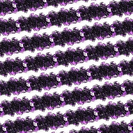 100 Feet Halloween Tinsel Garland: Eerie Ambiance for Your Spooky Festivities