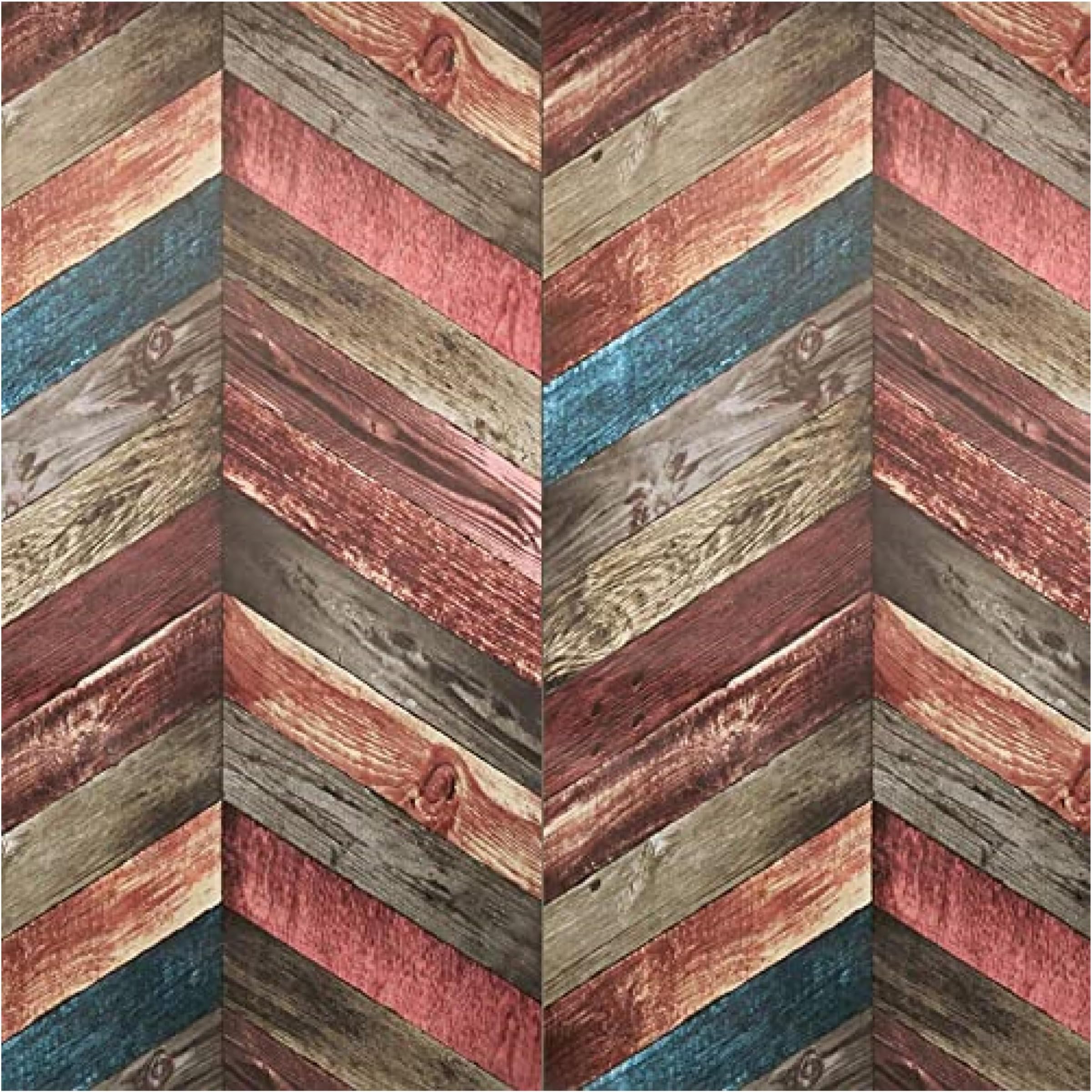 JAAMSO ROYALS Multicolour Cross Stripes Peel and Stick Wallpaper (200 CM *45 CM)