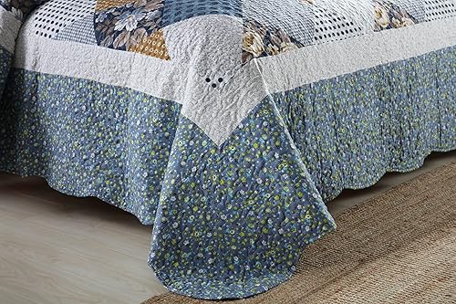 Miniatura 90 de Travan - Juego de edredón de 3 piezas reversible y ligero, ropa de cama con fundas de almohada para todas las estaciones, estampado floral marrón