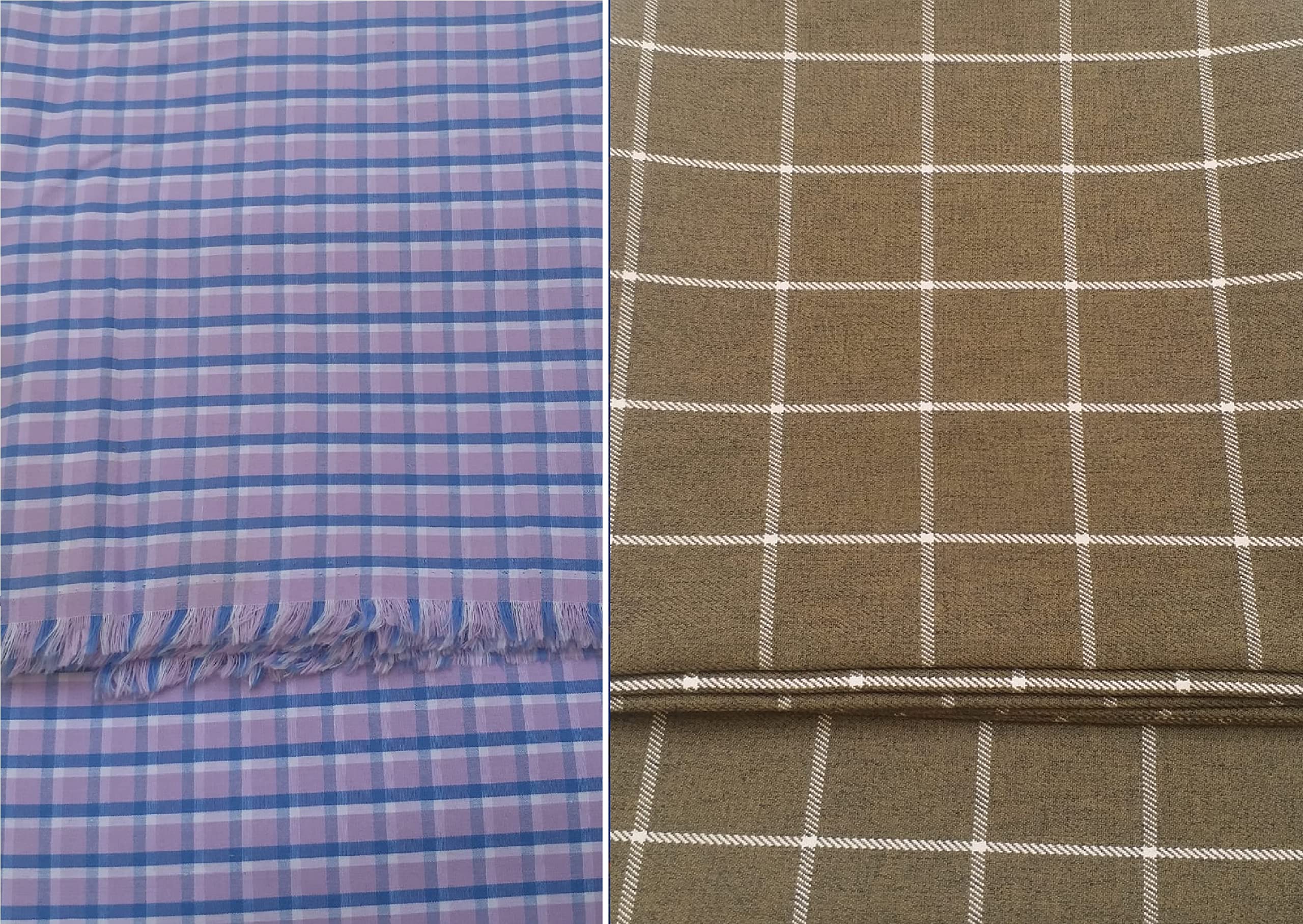 pri & su cottlinns Pri & Su CottLinn Combo fo Giza Cotton Checkered Shirt 600022 & Trouser 900117-picture-33